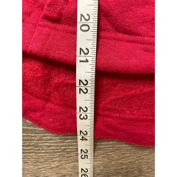 Prana Red Hooded Cropped Lace Up Pullover Sz M - Picture 10 of 11